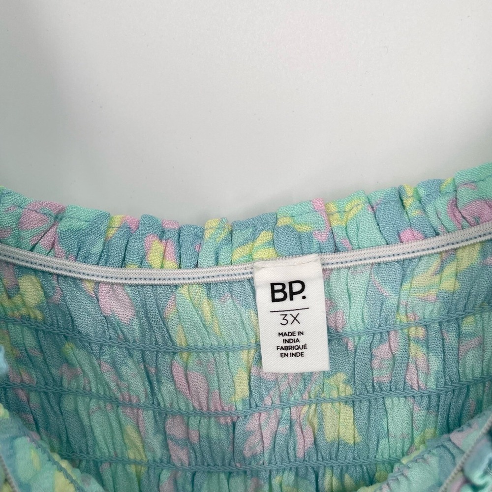 BP Womens Off Shoulder Coquette Fairycore Flutter Sleeve Pastel Floral Blouse 3X - Picture 8 of 8